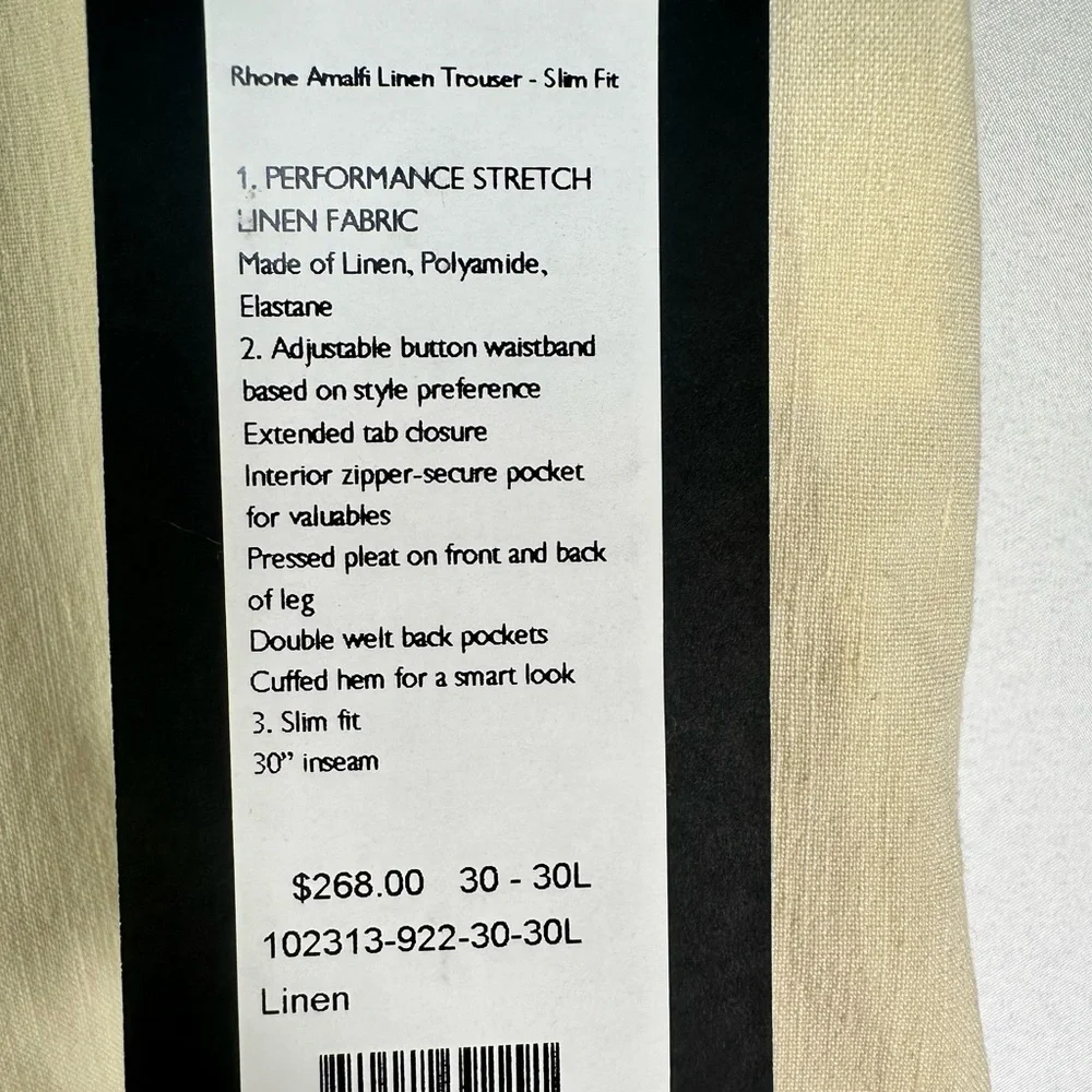Rhone Beige Cream Linen Suit